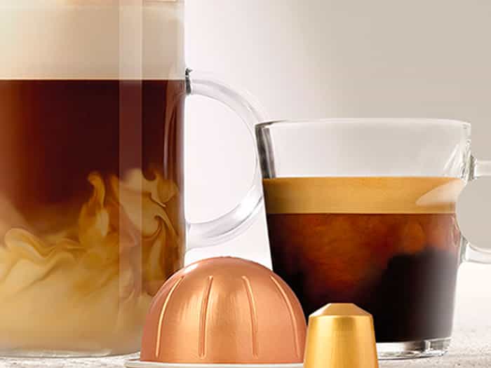 Nespresso cup with coffee
