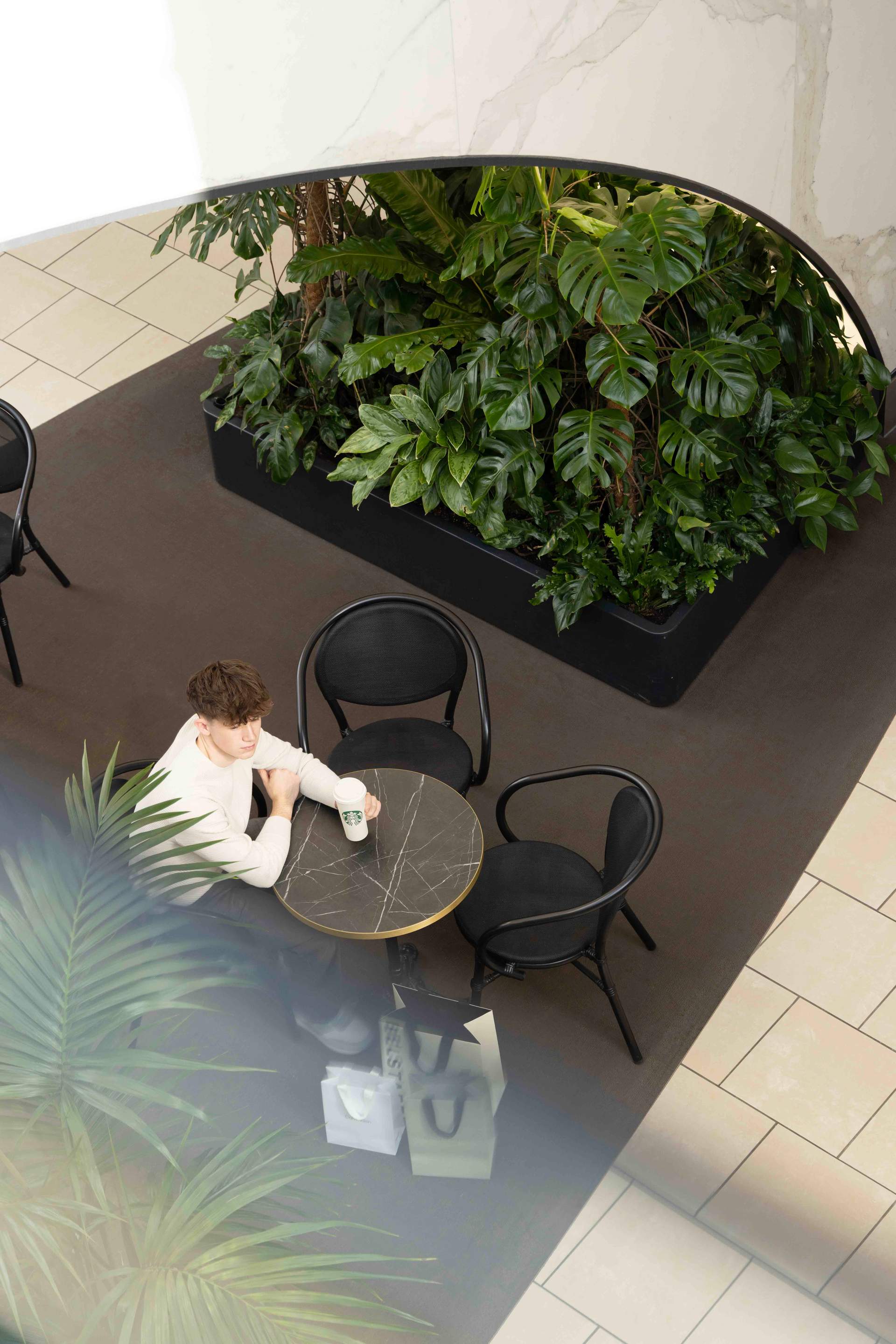 Seating inside thje north entrance 