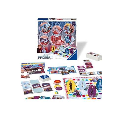 6-in-1 Spel Frozen II - Speel 6 verschillende spellen met jouw favoriete figuren uit 'Frozen 2'.