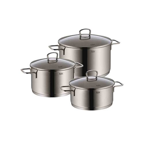 Pannenset 3-delig, geschikt voor alle soorten kookplaten